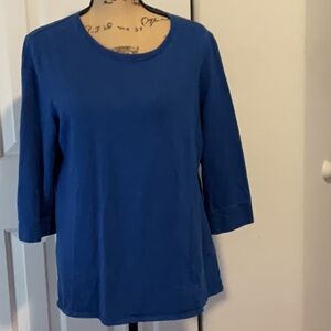 Chico’s Ultimate Tee 3/4 length sleeves Women's Blue Top